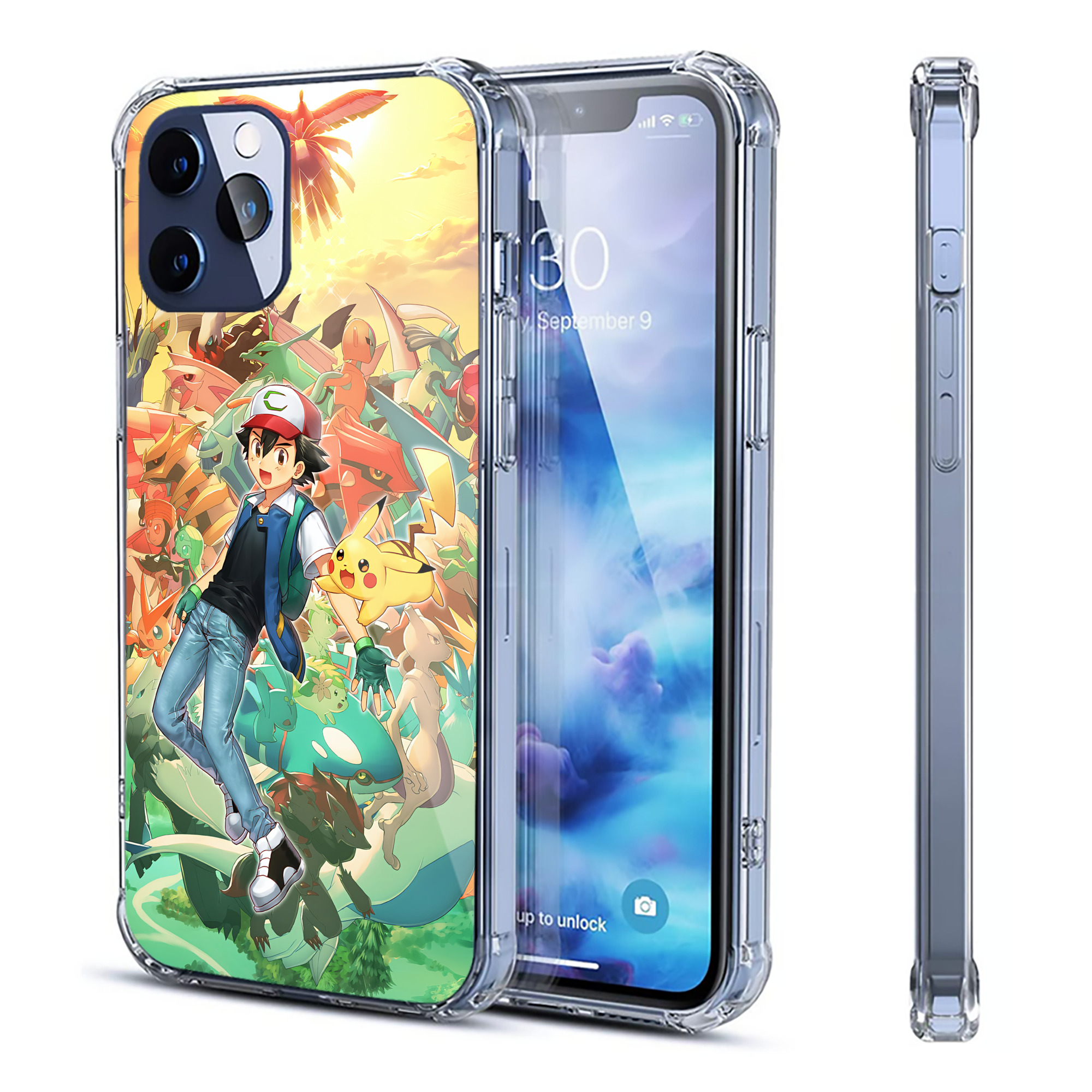 （画像用） ポケットモンスター Pokémon 【iPhone 12シリーズ対応】透明スマホケース（クリアソフトケース）